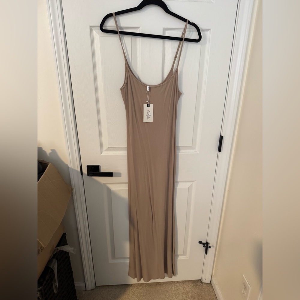 NWT REORIA Women's Basic Sexy Lounge Slip Long Dress